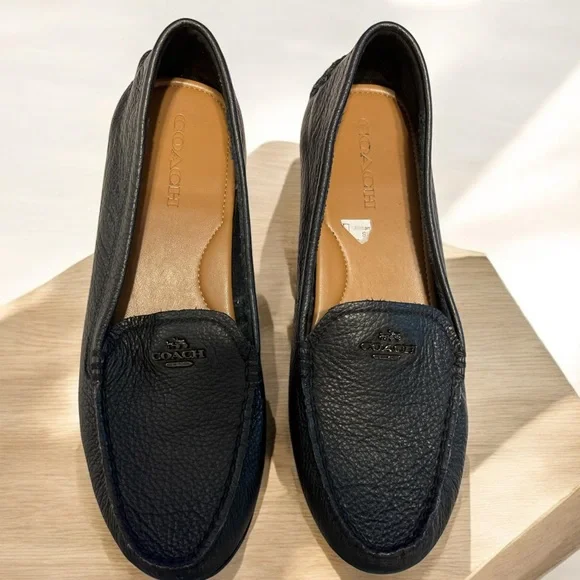 Coach Pre Loved Women's Black Slip On Loafers - Picture 1 of 7